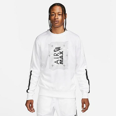 Nike Men's Sportswear Air Max Sweatshirt In White/black/black | ModeSens