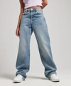 Superdry Women's Organic Cotton Wide Leg Jeans Light Blue