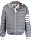 Thom Browne 4-bar Stripes Downfill Ski Jacket In Grey