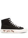 Kenzo High-top Sneakers With Boke Flower Logo In Black