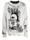 HACULLA LOGO-KNIT DISTRESSED JUMPER