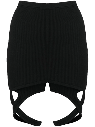 Dion Lee Double Lock Mini Skirt In Black