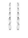 Georg Jensen Sterling Silver Reflect Polished Link Long Drop Earrings In Silver