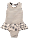 AMIR SLAMA SPOT-PRINT PEPLUM SWIMSUIT