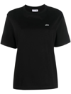Lacoste Chest Logo-patch T-shirt In Black