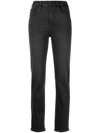 Frame Le High Ankle Skinny Jeans In Black