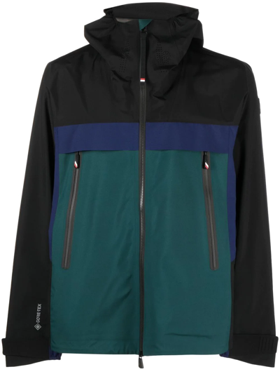 Moncler Villair Gore-tex Paclite 2l Ski Shell In Green,black,blue