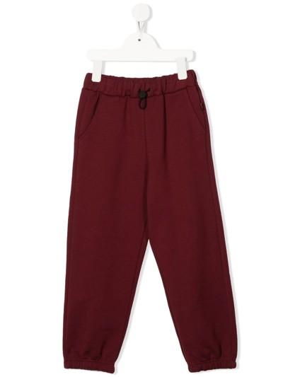 Il Gufo Kids' Elasticated Track Pants In Red