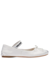 Miu Miu Miu Ballet Ballet Shoes In White