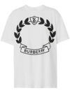 BURBERRY LOGO-EMBROIDERED COTTON T-SHIRT