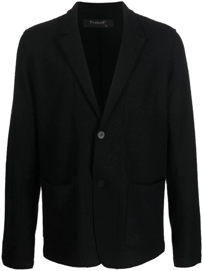 Transit Patch-pocket Jersey Blazer In Black