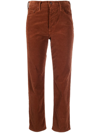 MOTHER CROPPED CORDUROY TROUSERS
