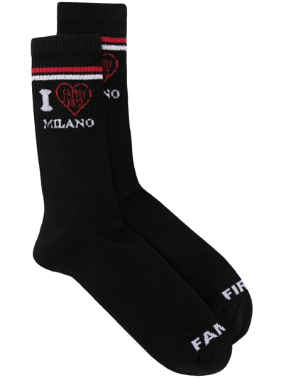 Family First I Love Milano Socks In Black