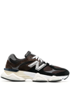 New Balance 9060 Suede And Mesh Trainers In Black,brown,grey