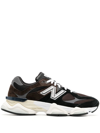 New Balance 9060 Suede And Mesh Trainers In Black