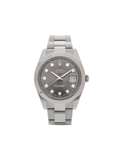Pre-owned Rolex  Datejust Ii 41mm In Grey