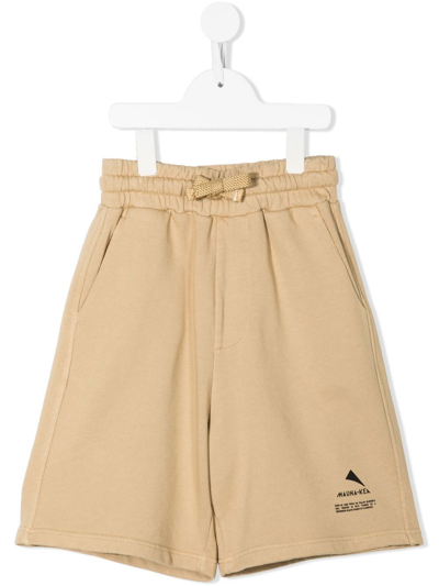 Mauna Kea Kids' Logo-print Bermuda Shorts In Neutrals