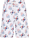 Anti Social Social Club X Case Study Logo-print Track Shorts In White