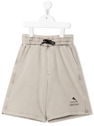 Mauna Kea Kids' Logo Print Bermuda Shorts In Grey