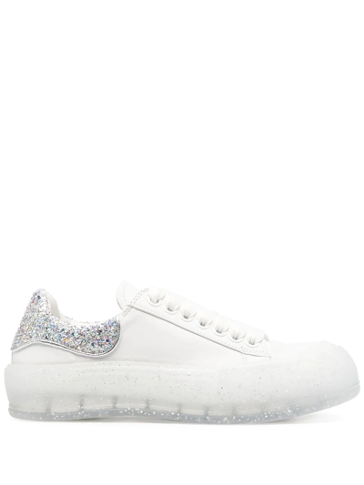 Alexander Mcqueen Deck Plimsoll Low-top Trainers In White