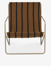 FERM LIVING FERM LIVING DESERT BLOCK-COLOUR STEEL AND RECYCLED-PLASTIC LOUNGE CHAIR 77.5CM,59553909