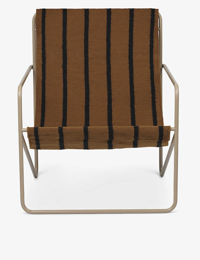 Ferm Living Desert Block-colour Steel And Recycled-plastic Lounge Chair 77.5cm