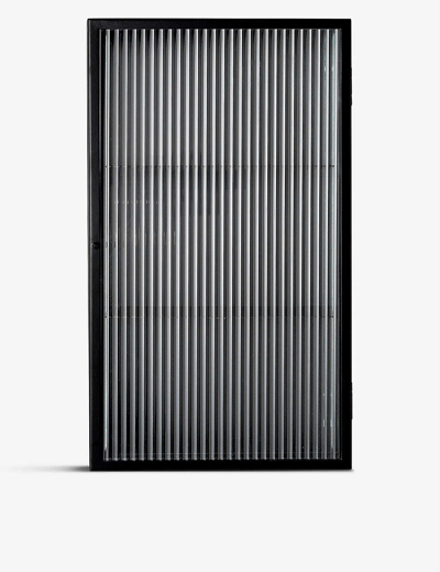 Ferm Living Haze Reeded Iron And Glass Wall Cabinet 35cm X 60cm