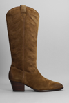 Ash Heaven Texan Boots In Brown Suede In Brown