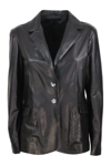 BARBA NAPOLI SOFT LEATHER BLAZER JACKET WITH 2 BUTTON CLOSURE AND FLAP POCKETS