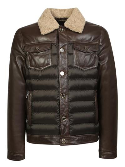 Moorer Mondor Fur 104s Padded Jacket In Brown