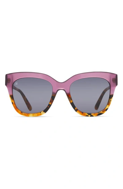 Toms Sloane 53mm Cat Eye Sunglasses In Orchid Tort Fade/ Dark Grey