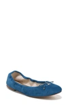Sam Edelman ‘felicia' Logo Bow Appliqué Suede Ballet Flats In Blue