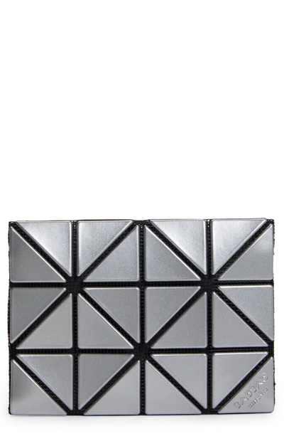 Bao Bao Issey Miyake High-shine Geometric-design Wallet In Silver