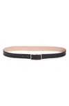 Kate Spade Mel Leather Belt In Black/gold