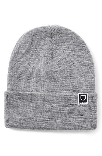 Brixton Harbor Beta Watch Cap Beanie In Light Heather Grey