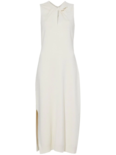 Proenza Schouler White Label Twist-front Sleeveless Knit Dress In Cream