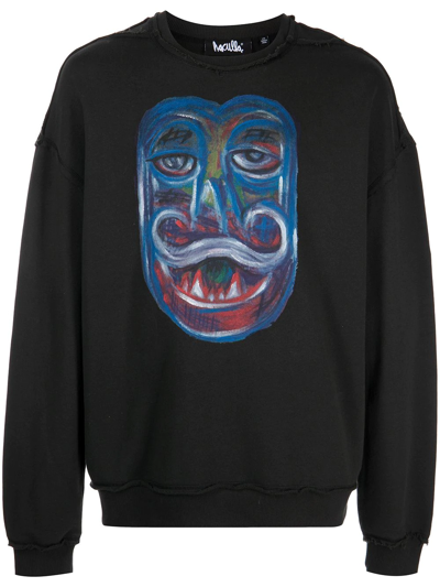 Haculla Graphic-print Cotton Sweatshirt In Black