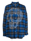 HACULLA CHECK-PRINT SKULL SHIRT