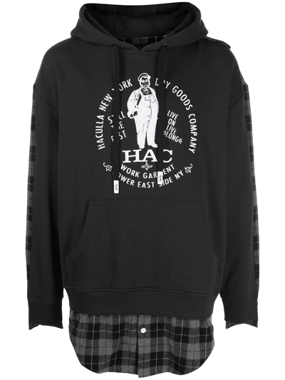 Haculla Layered-design Hoodie In Black