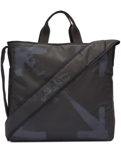 Off-white Arrows-print Tote Bag In Schwarz