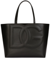Dolce & Gabbana Women Dg Logo Medium Shopping Bag In Black