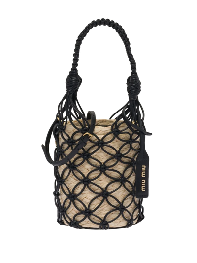 Miu Miu Top-handle Bucket Bag In Schwarz