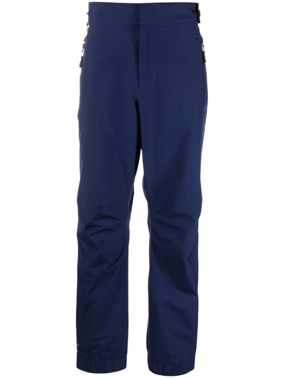 Moncler Water-resistant Straight-leg Trousers In Blue