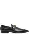 Kurt Geiger Ali Eagle Head Embellished Leather Loafers In Schwarz