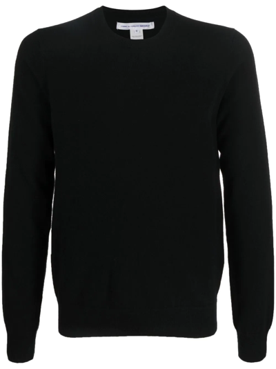 Comme Des Garçons Shirt Crew Neck Long-sleeved Sweatshirt In Black