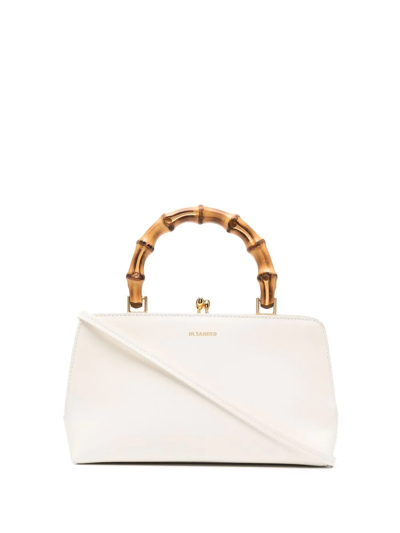 Jil Sander Bamboo-handle Leather Tote Bag In Nude