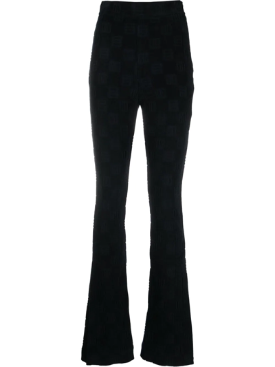 Ambush High-waist Flared Trousers In Nero