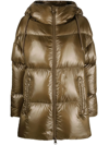 Herno Hooded Down Jacket In Grün