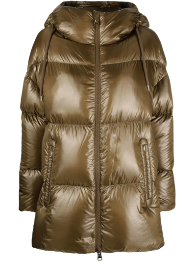 Herno Hooded Down Jacket In Green