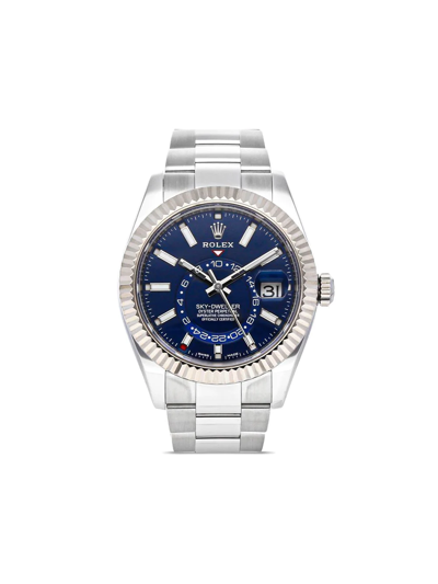 Pre-owned Rolex  Sky-dweller 42mm In Blue